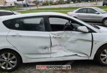 У гродно жінка переплутала педалі-вдарила hyundai і опинилася на пагорбі. Відео