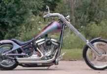 Хопер Creep Show: Фіолетово-зелений демон від Crown Custom Cycle Fabrication